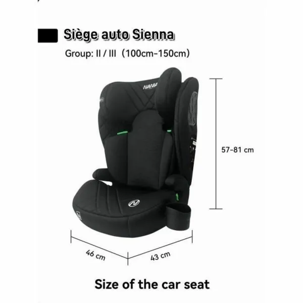 Automobilinė Kėdė Nania Juoda ECE R129/04