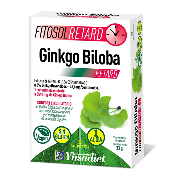 Ynsadiet Ginkgo Biloba Fitosol Retard 30 Comp