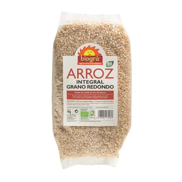 Biográ Arroz Integral Redondo 1kg Biogra Bio