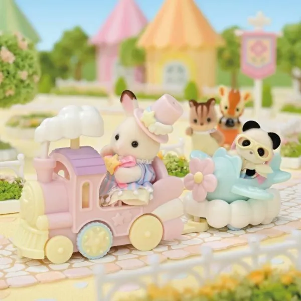 Playset Sylvanian Families Amusement Park Ride - Plane & Train Daudzkrāsains