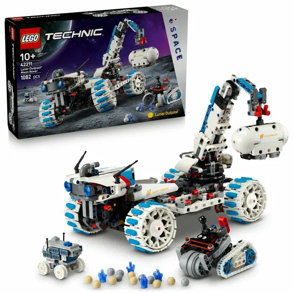Строительный набор Lego 42211 Lunar Outpost Moon Rover Space Vehicle 1082 Предметы