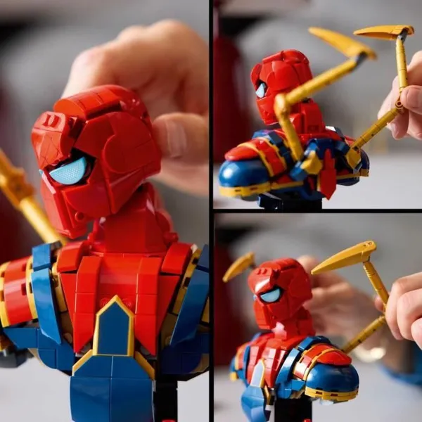 Statybos rinkinys Lego 76326 Iron Spider-Man Bust 379 Dalys
