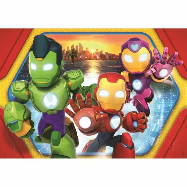 Puzzle Clementoni Maxi - Iron Man and his awesome friends 62 x 42 cm 24 Pieces