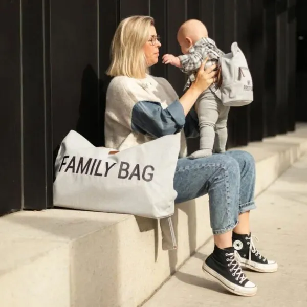 Autiņbiksīšu maiņas soma Childhome Family Bag Pelēks