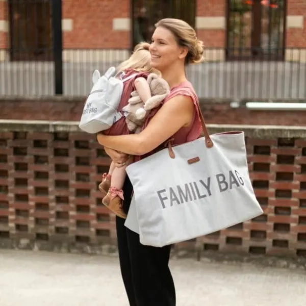 Autiņbiksīšu maiņas soma Childhome Family Bag Pelēks