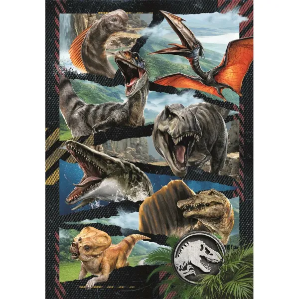 Puzle un domino komplekts Clementoni Jurassic World 300 Daudzums