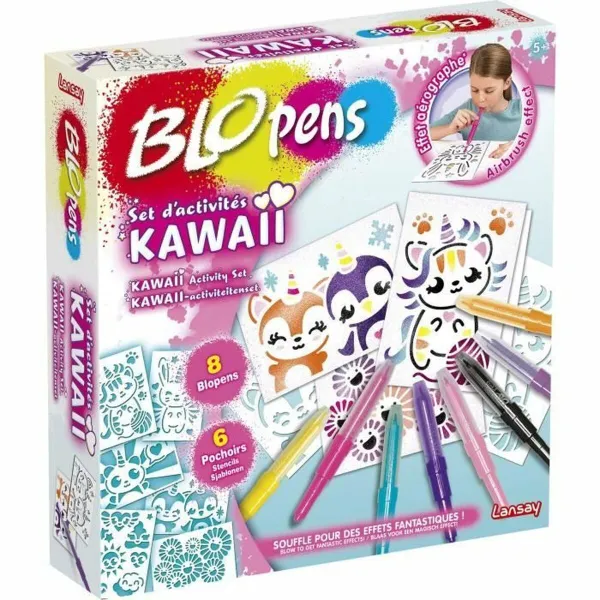 Puslapių spalvinimo veiksmų laukas Lansay BLOPENS KAWAII Spalvotas