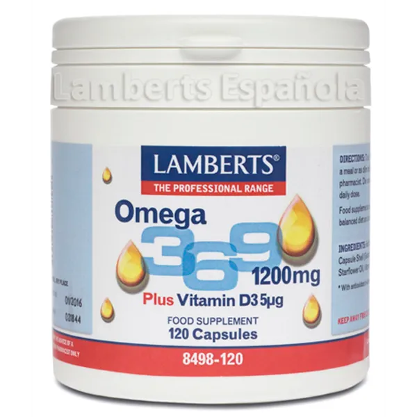 Lamberts Omega 3,6,9 1200mg Mas Vitamina D3 5ág 120cap