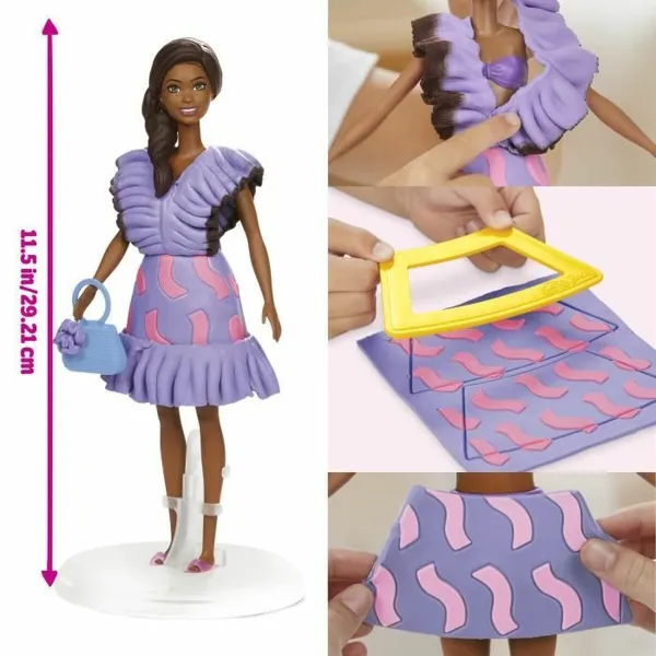 Žaidimas iš plastilino Play-Doh Barbie Fashionista Ruffles Spalvotas 730 g