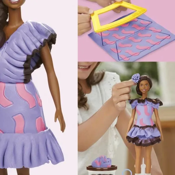 Žaidimas iš plastilino Play-Doh Barbie Fashionista Ruffles Spalvotas 730 g