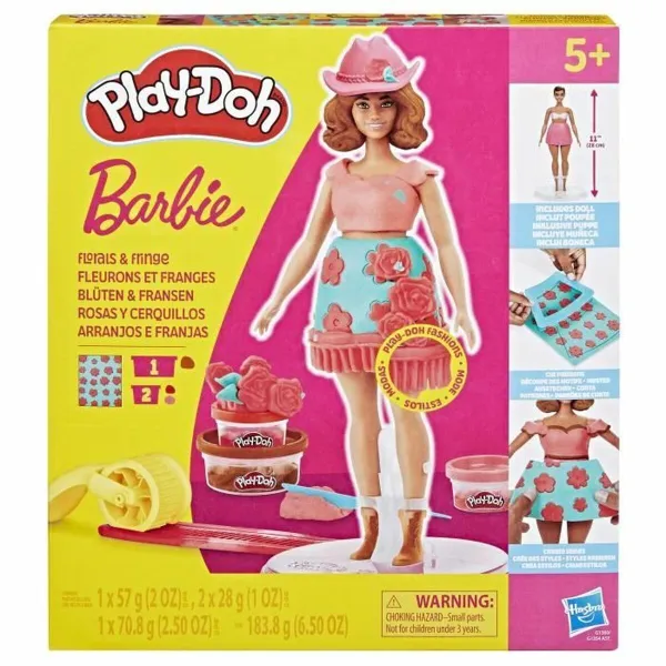Пластилиновая игра Play-Doh Florals & Fringe Разноцветный