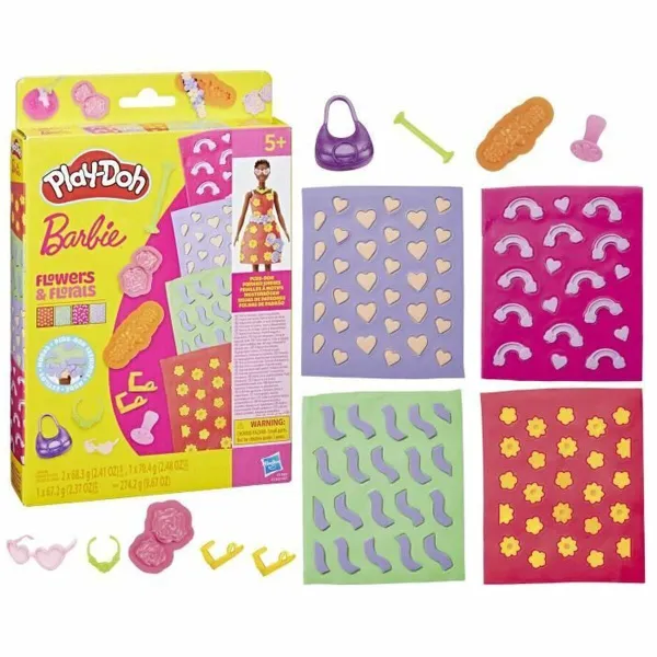 Пластилиновая игра Play-Doh Barbie FLowers & Florals Разноцветный