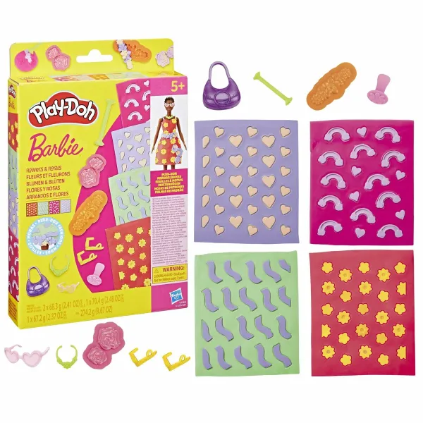 Пластилиновая игра Play-Doh Barbie FLowers & Florals Разноцветный