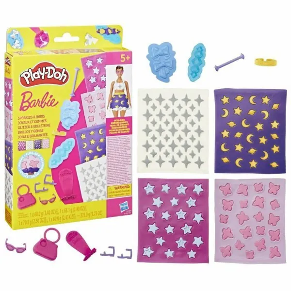 Пластилиновая игра Play-Doh Barbie Sparkles & Gems Разноцветный