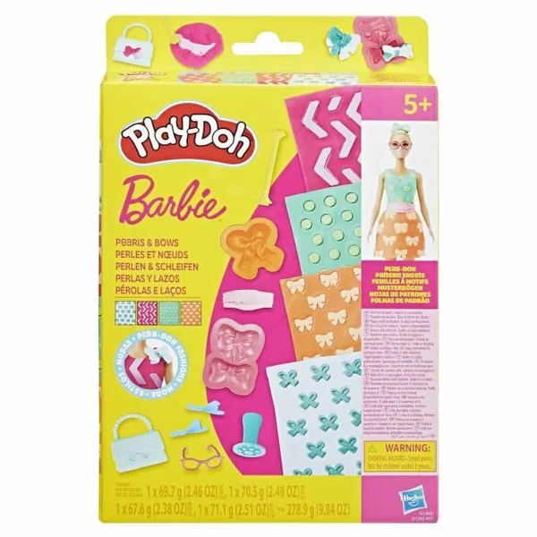 Пластилиновая игра Play-Doh BArbie Pearls & Bows Разноцветный