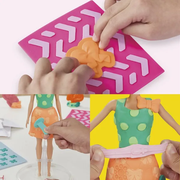 Пластилиновая игра Play-Doh BArbie Pearls & Bows Разноцветный