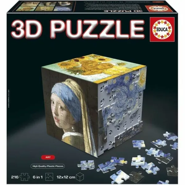 Puzle un domino komplekts Educa Arte en Cubo 36 Daudzums 216 Daudzums (6 gb.)