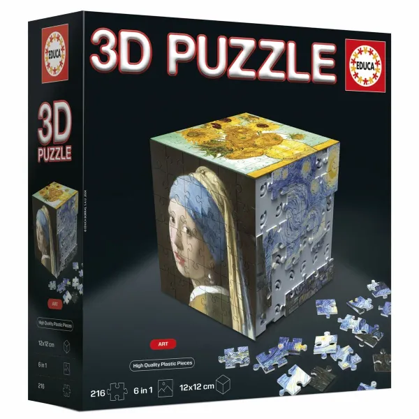 Puzle un domino komplekts Educa Arte en Cubo 36 Daudzums 216 Daudzums (6 gb.)