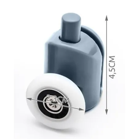 Single lower shower cubicle castor