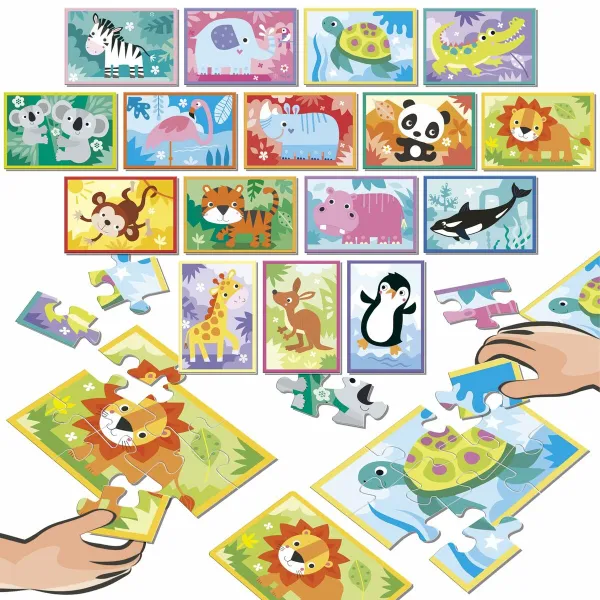 Puzle un domino komplekts Educa Battle Jr Animales 144 Daudzums