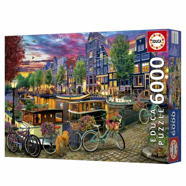 Dėlionė Educa Bicicletas en Ámsterdam 6000 Dalys