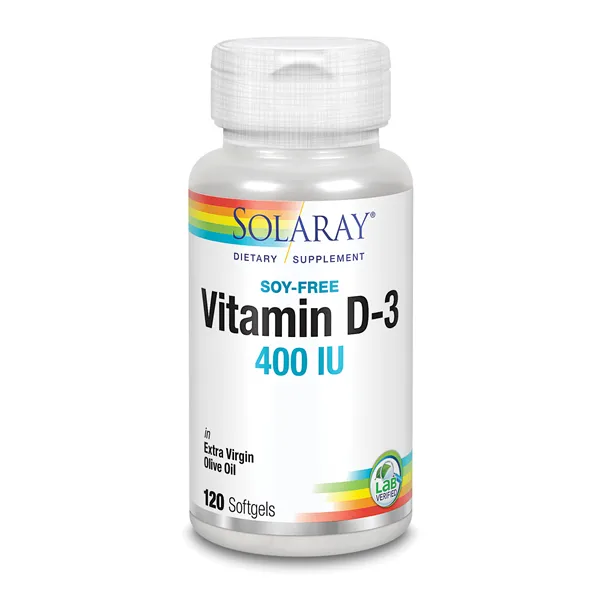 Solaray Vitamina D3 400 Ui 120 Perlas