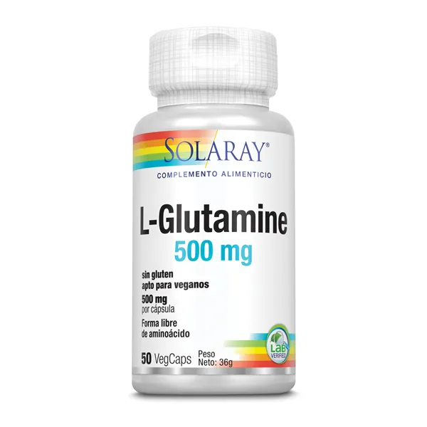 Solaray L Glutamine 500 Mg 50 Caps