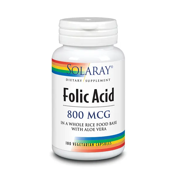 Solaray Acido Folico 800 Mg 100 Vcaps