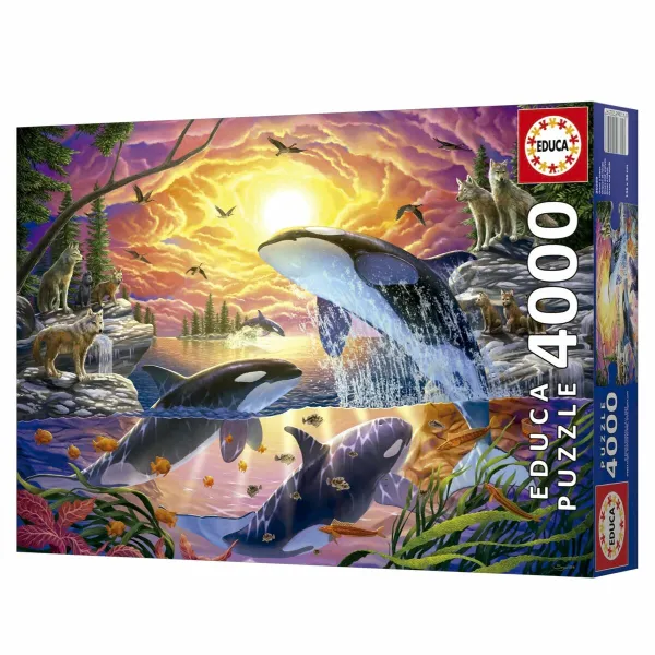 Головоломка Educa Orcas y Lobos 4000 Предметы