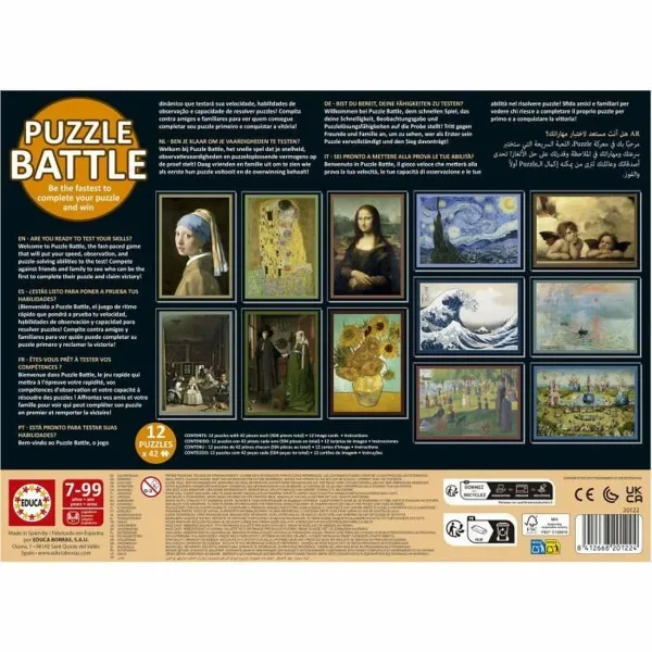Pusle Educa Battle Art 42 Tükid, osad (12 Ühikut)