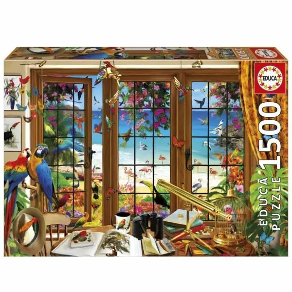 Puzle un domino komplekts Educa Ventana del Observador de Aves 1500 Daudzums