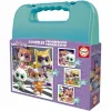 Puzle un domino komplekts Educa SuperKitties 12 Daudzums 16 Daudzums 20 Daudzums 25 Daudzums