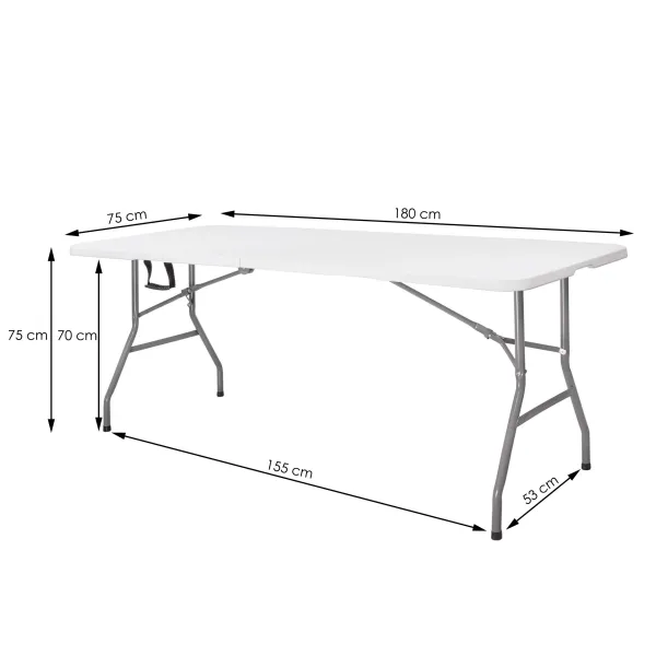 Складной стол Springos GF0051 180 см, белый