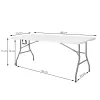 Saliekamais galds Springos GF0051 180 cm, balts
