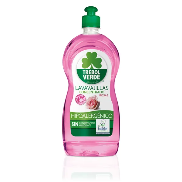 Trébol Verde Lavavajillas Rosas Ecologico 750ml