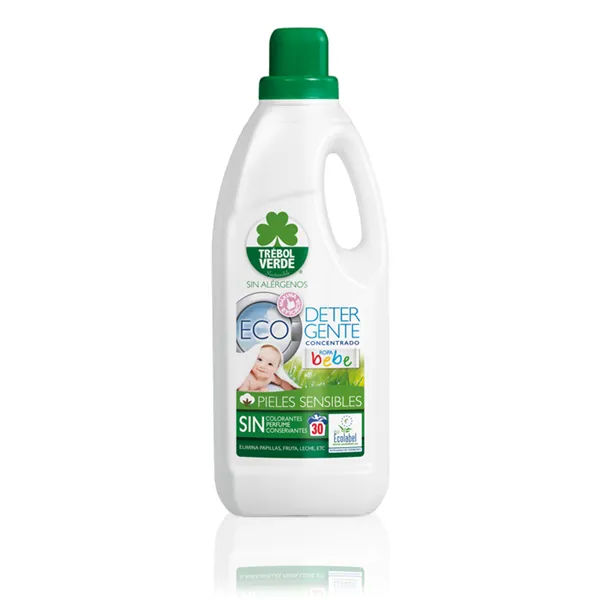 Trébol Verde Detergente Ropa Bebe Ecologico 1500ml