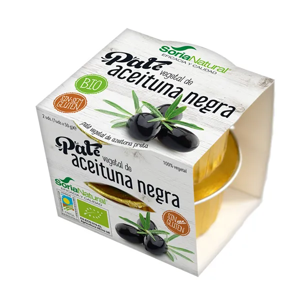 Alecosor Pate Vegetal Aceituna Negra Faja 2 Ud X 50g