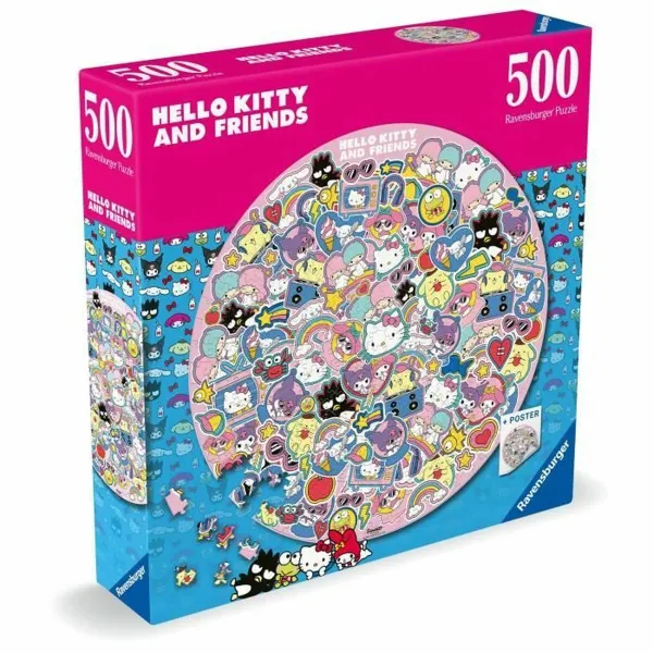 Dėlionė Hello Kitty Hello Kity and friends 500 Dalys