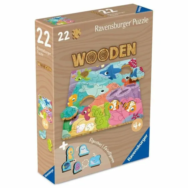 Puzle un domino komplekts Ravensburger Wooden 22 Daudzums