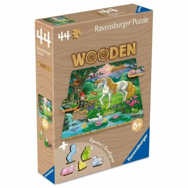 Puzle un domino komplekts Ravensburger Wooden 44 Daudzums