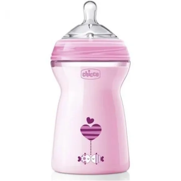 Chicco Bib Nat-Feel 6m Girl 330ml