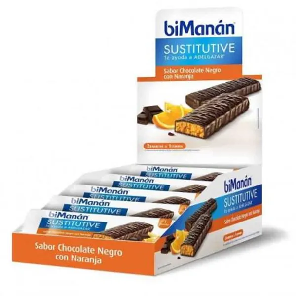 Bimanán Barritas Chocolate Con Naranja Expositor 24 Unidades Bimanan