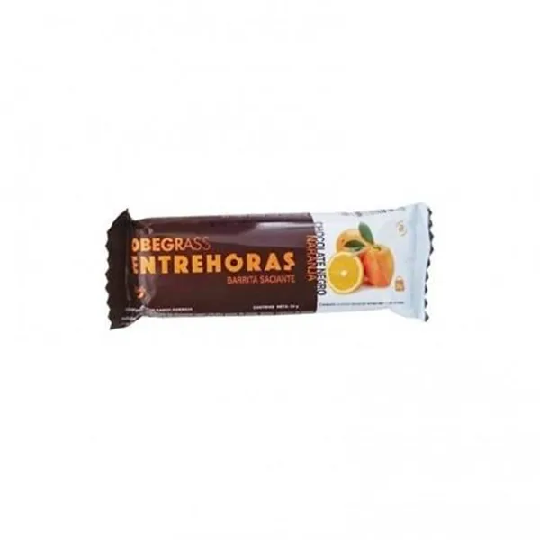 Obegrass Entrehoras Barrita De Chocolate y Naranja 20 Unidades Actafarma