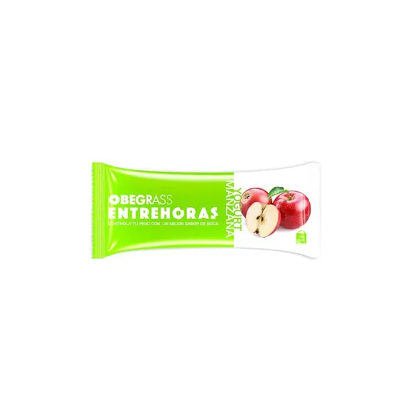 Actafarma Obegrass Barrita Entrehoras Yogurt y Manzana 30g