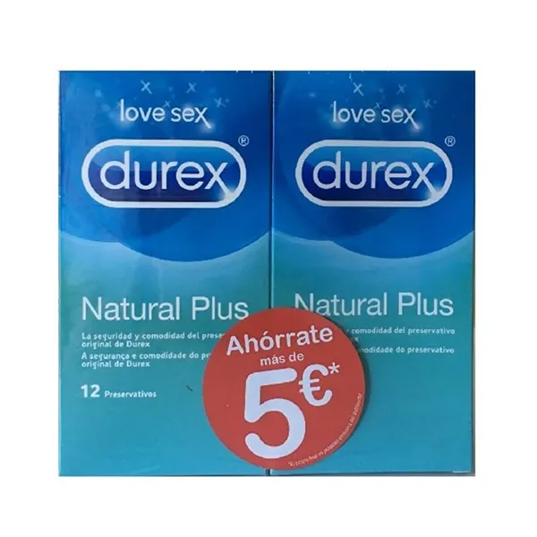 Duplo Durex Natural Plus 2 Uds