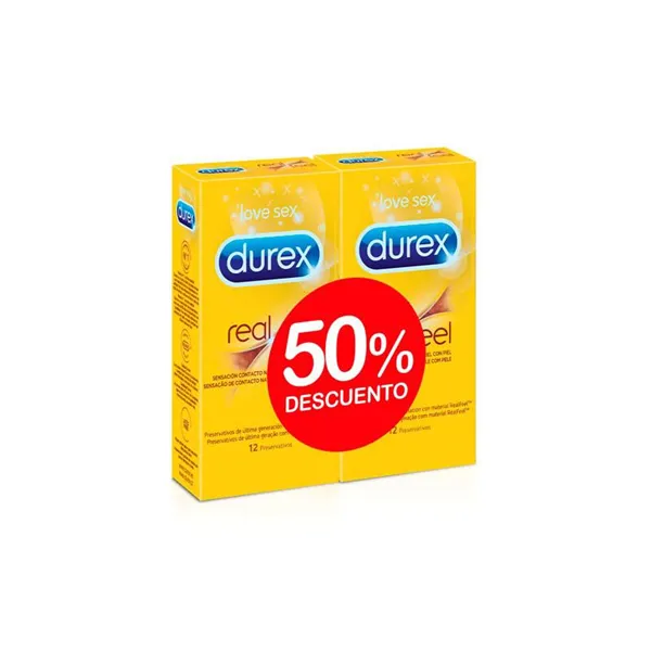 Durex Preservativo Real Feel Duplo 12x2 Unidades