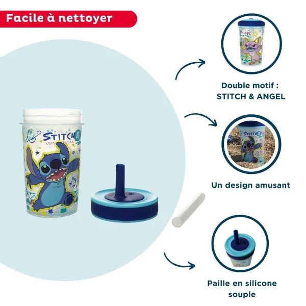 Mācību Krūzi ThermoBaby LILO & STITCH 420 ml Zils