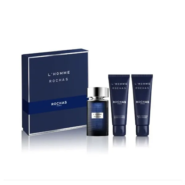 Rochas L'Homme De Rochas Eau De Toilette Spray 100ml Set 3 Pieces