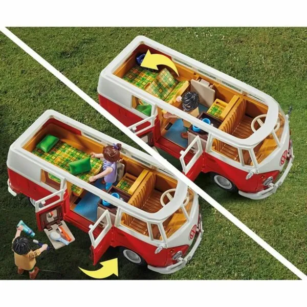 Transportlīdzekļu Rotaļu Komplekts Playmobil 70176 Volkswagen T1 Bus Sarkans