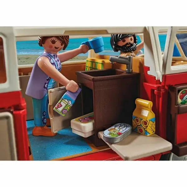 Transportlīdzekļu Rotaļu Komplekts Playmobil 70176 Volkswagen T1 Bus Sarkans